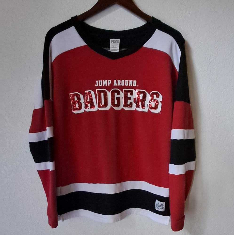 Victoria's Secret Wisconsin Badgers Hockey Jersey Sweatshirt